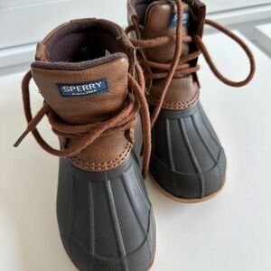 Sperry port boots tan/brown toddler size 9